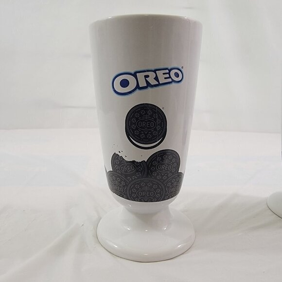 OREO MILKSHAKE Ice Cream Sundae Milk Glass Mugs -  Set of 2 - Picture 4 of 16